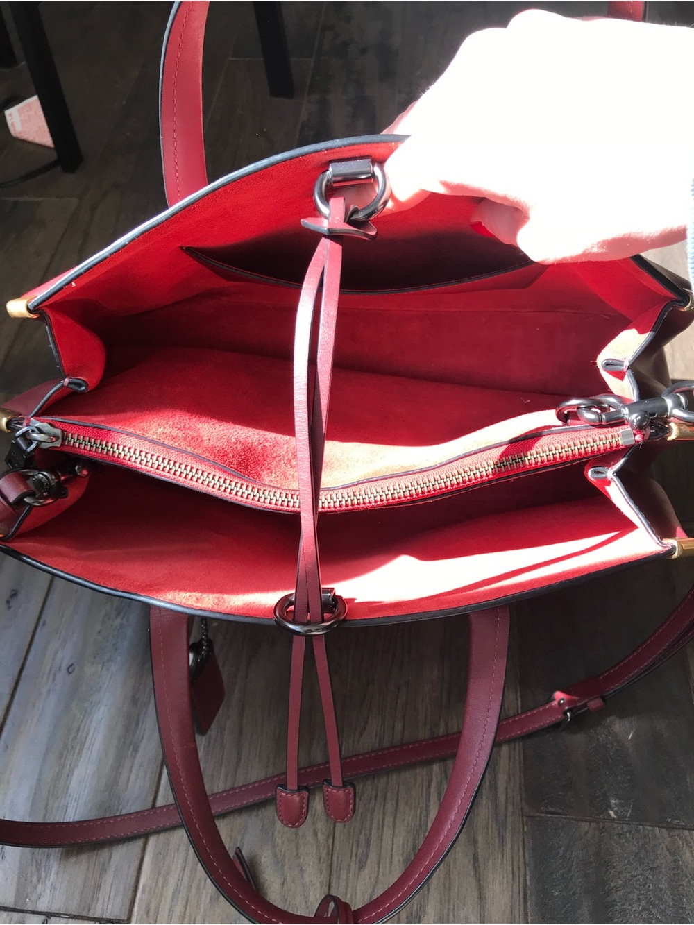 Coach 1941 Cooper Carryall Leather Purse, Bordeaux 22821 - Picture 9 of 15